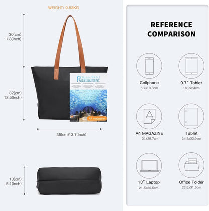 Damen Shopper Henkeltasche wasserdicht Nylon Einheitsgröße