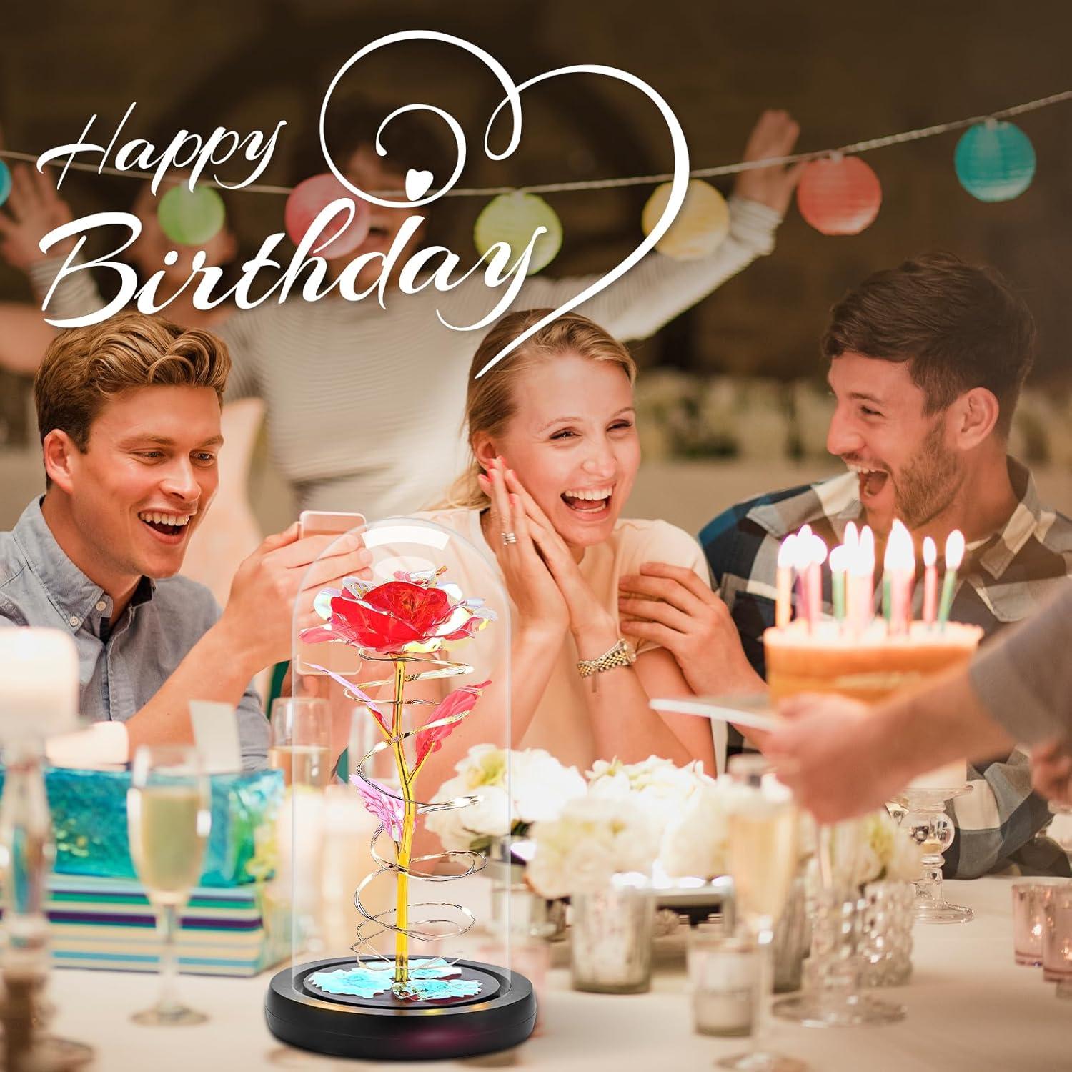 Ewige Rosen Geschenkbox LED Beleuchtung Romantisches Geschenk Mama
