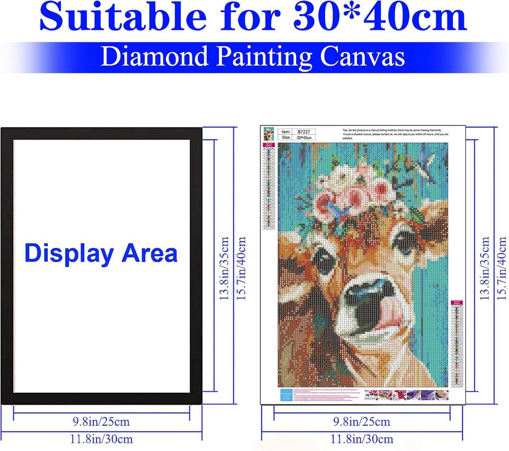 Diamond Painting Rahmen 6er Pack 30x40 cm Schwarz Magnetisch