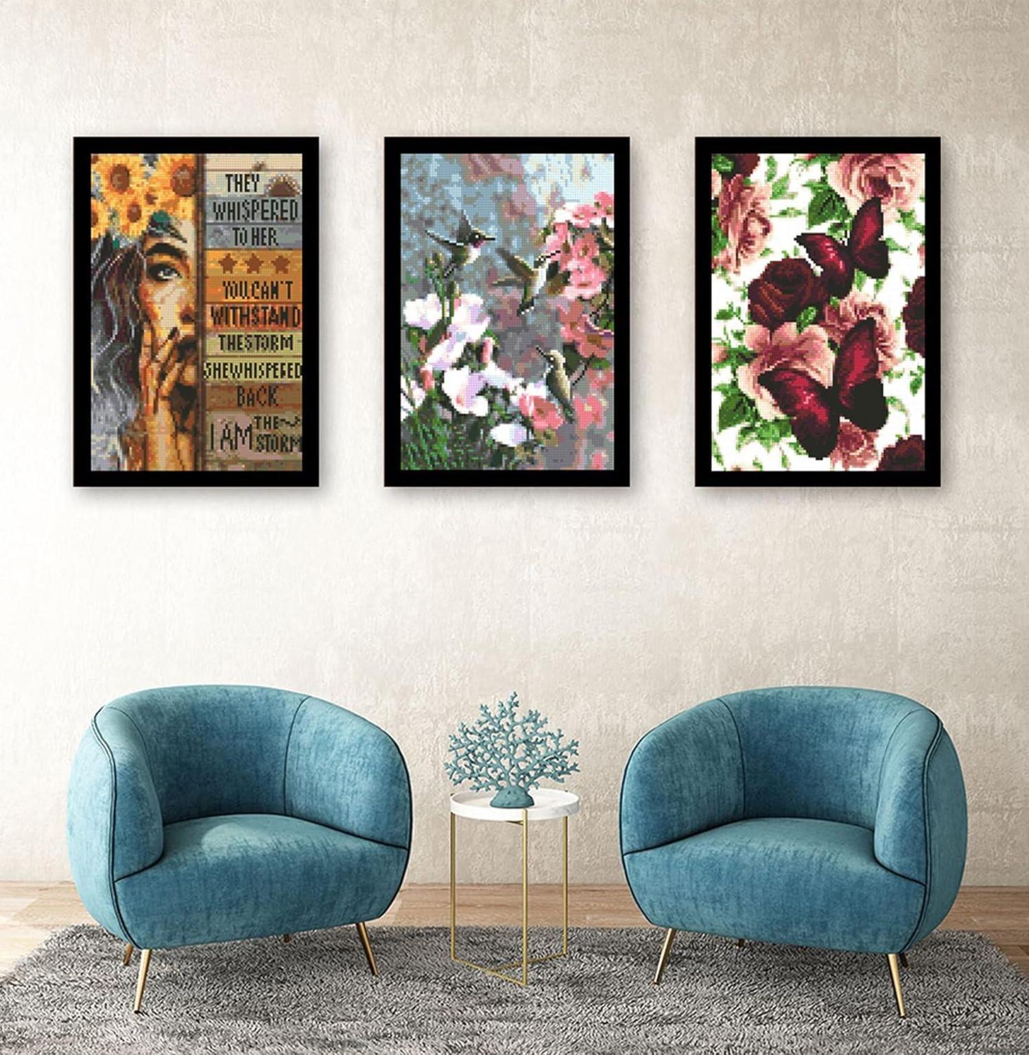 Diamond Painting Rahmen 6er Pack 30x40cm Schwarz Magnetisch