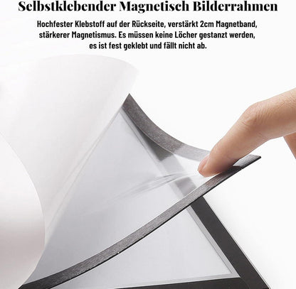 Diamond Painting Rahmen 6er Set Schwarz 30x40 cm Magnetisch selbstklebend