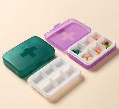 Pillendose wöchentlicher tragbarer Pillen-Organizer 6 Fächer