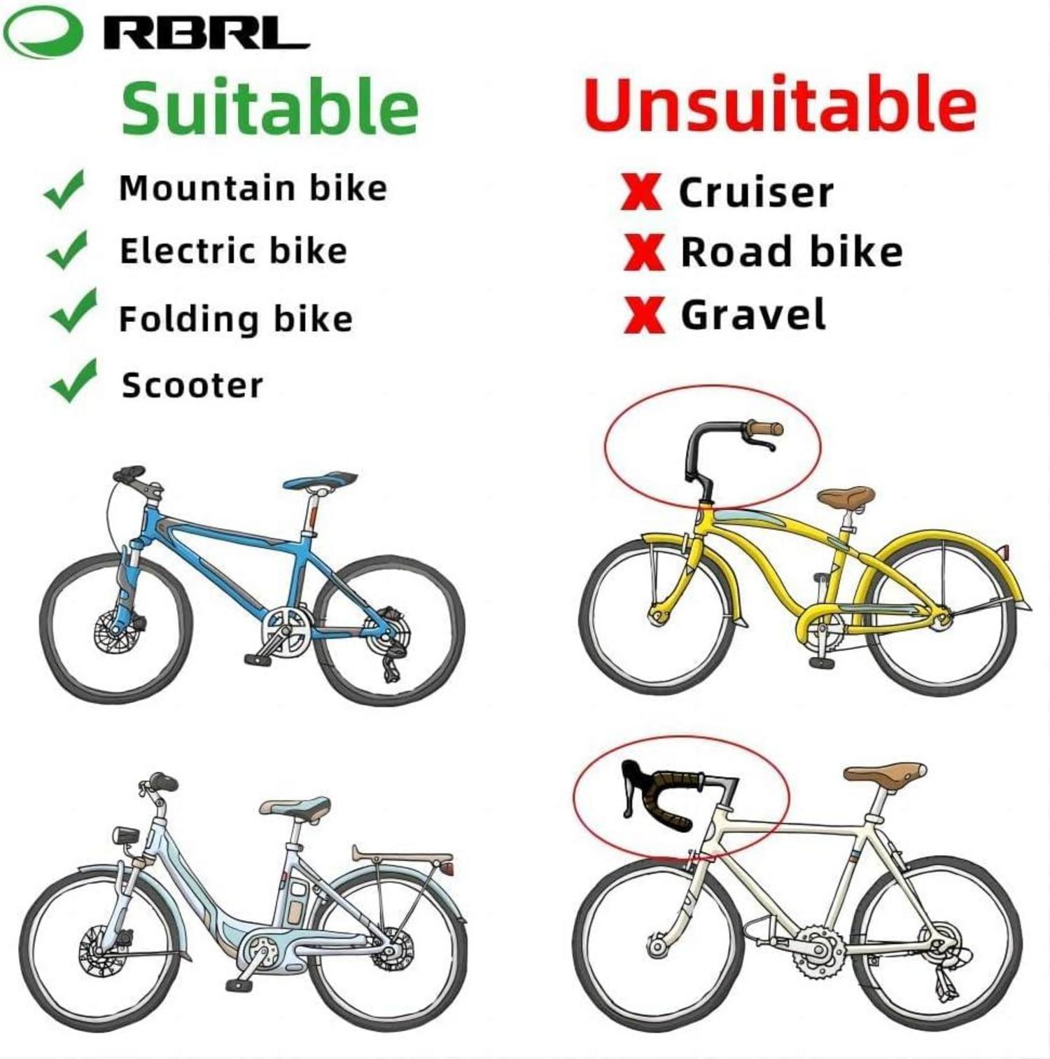 RBRL Fahrradspiegel Extra Große Bar End Schlagfestes E-Bike