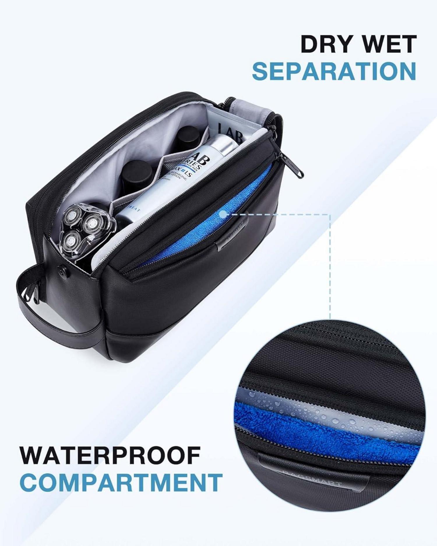 Kulturbeutel Herren Reise Kulturtasche Organizer Leder Dopp Kit