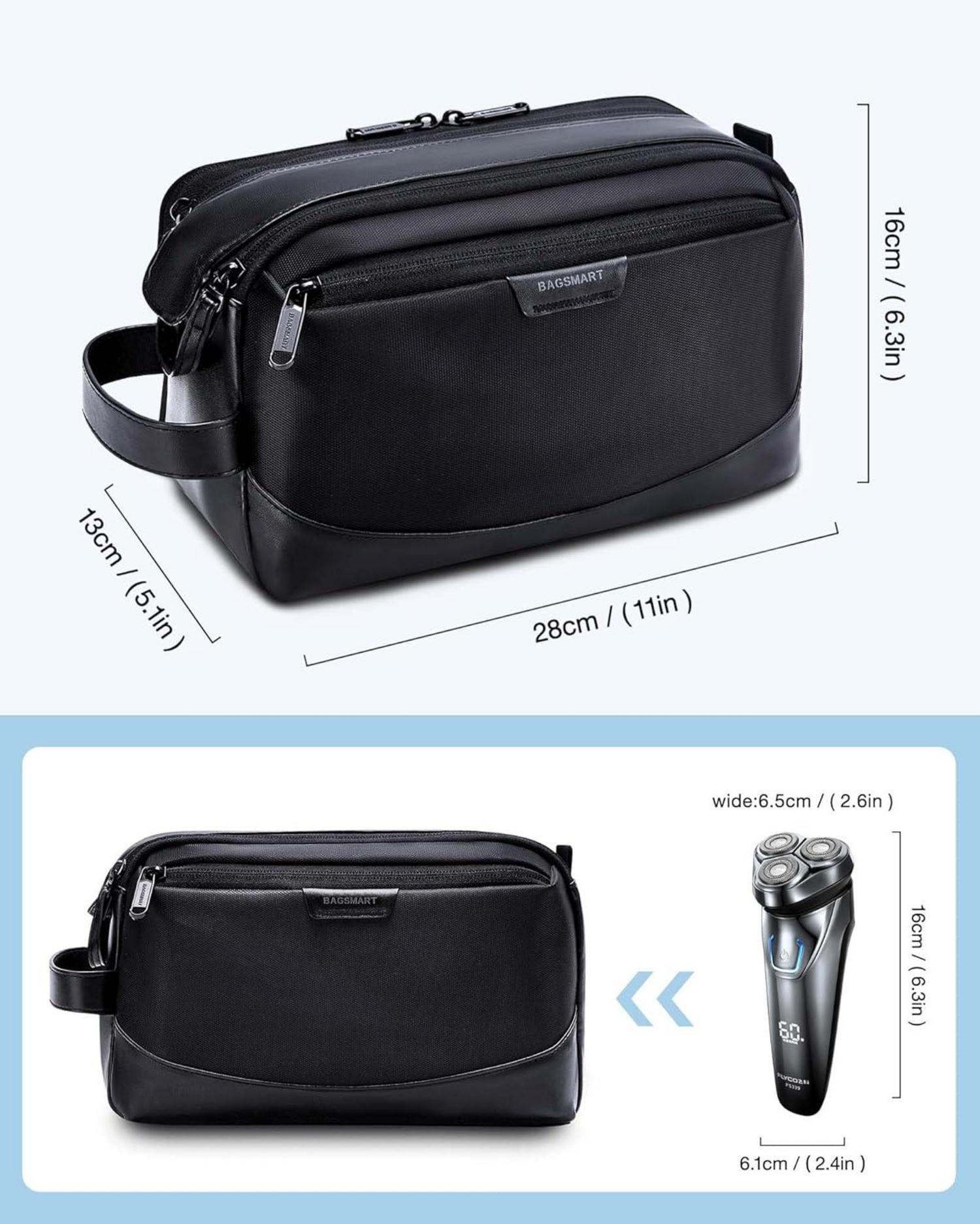 Kulturbeutel Herren Reise Kulturtasche Organizer Leder Dopp Kit