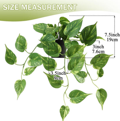 Künstlicher Efeu im Topf 3er Set - Wohnzimmer Deko Efeutute