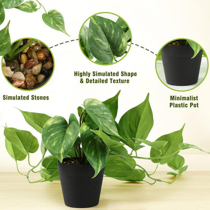 Künstliche Hängende Efeu Pflanze im Topf Wohnzimmer Deko