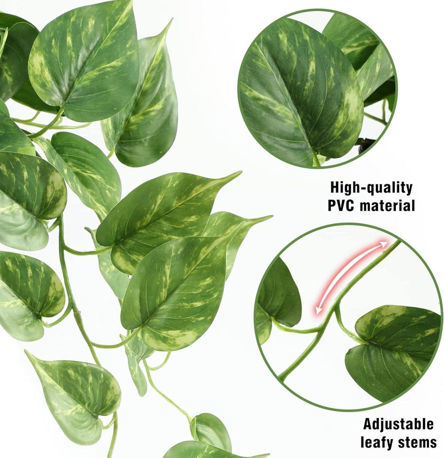 ALAGIRLS Künstliche Efeupflanze hängend im Topf - Zimmer Deko Grünpflanze 22 cm