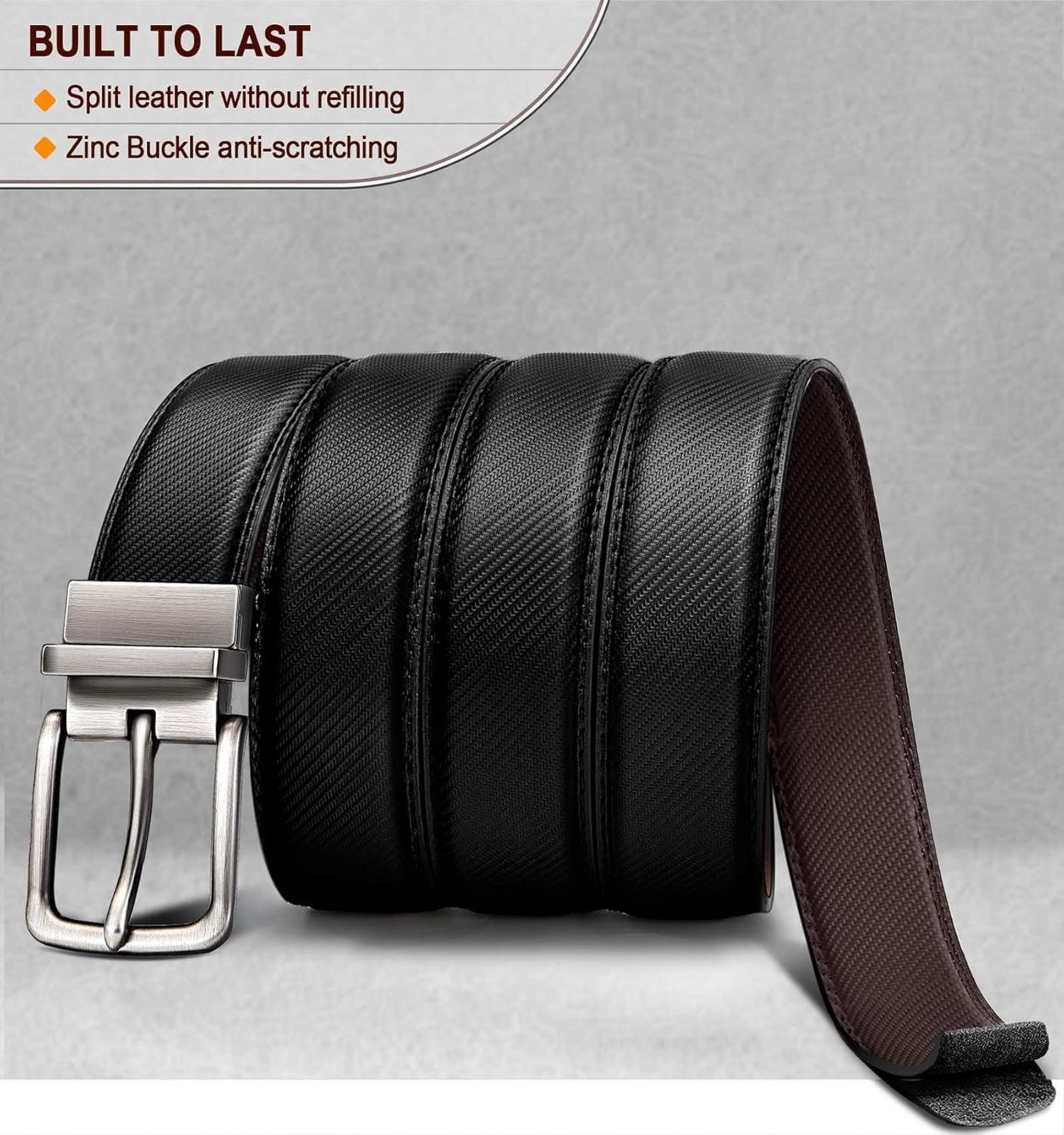 Ledergürtel Wendegürtel Schwarz Braun 31mm Echtes Leder Verstellbar