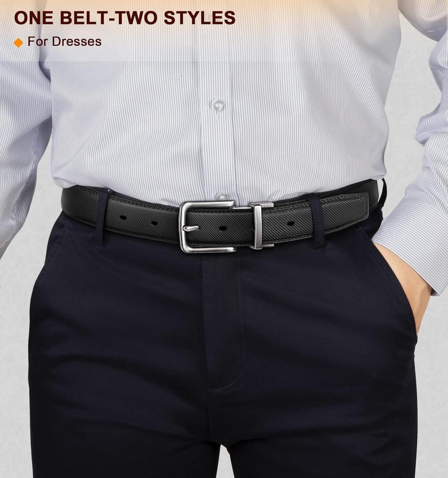 Ledergürtel Herren Wendegürtel Schwarz Braun 110cm Bundesliga