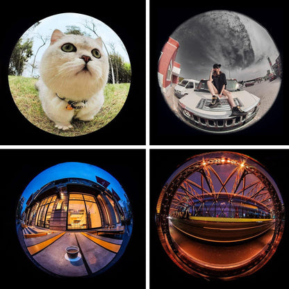 BIGBIGRIVER 210° Fisheye-Objektiv für iPhone Samsung Pixel BlackBerry