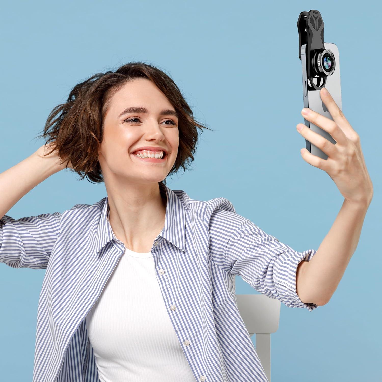 Fisheye-Objektiv 210° Professionell für iPhone Samsung Pixel BlackBerry iPad