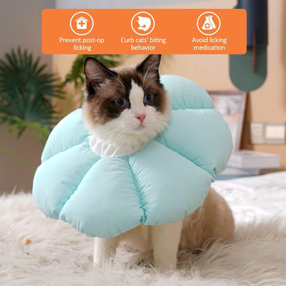 Halskrause Katze Einstellbar Weich Leckschutz Kragen - S