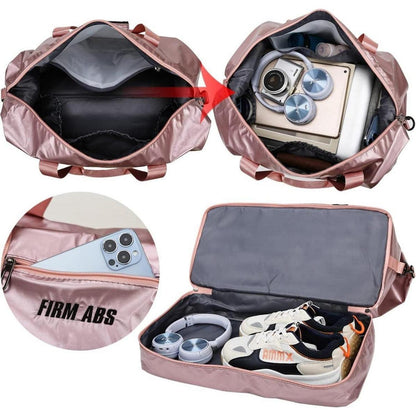 Große Reisetasche Grün mit Schuhfach Wasserdicht Sporttasche Nassfach Gym Bag