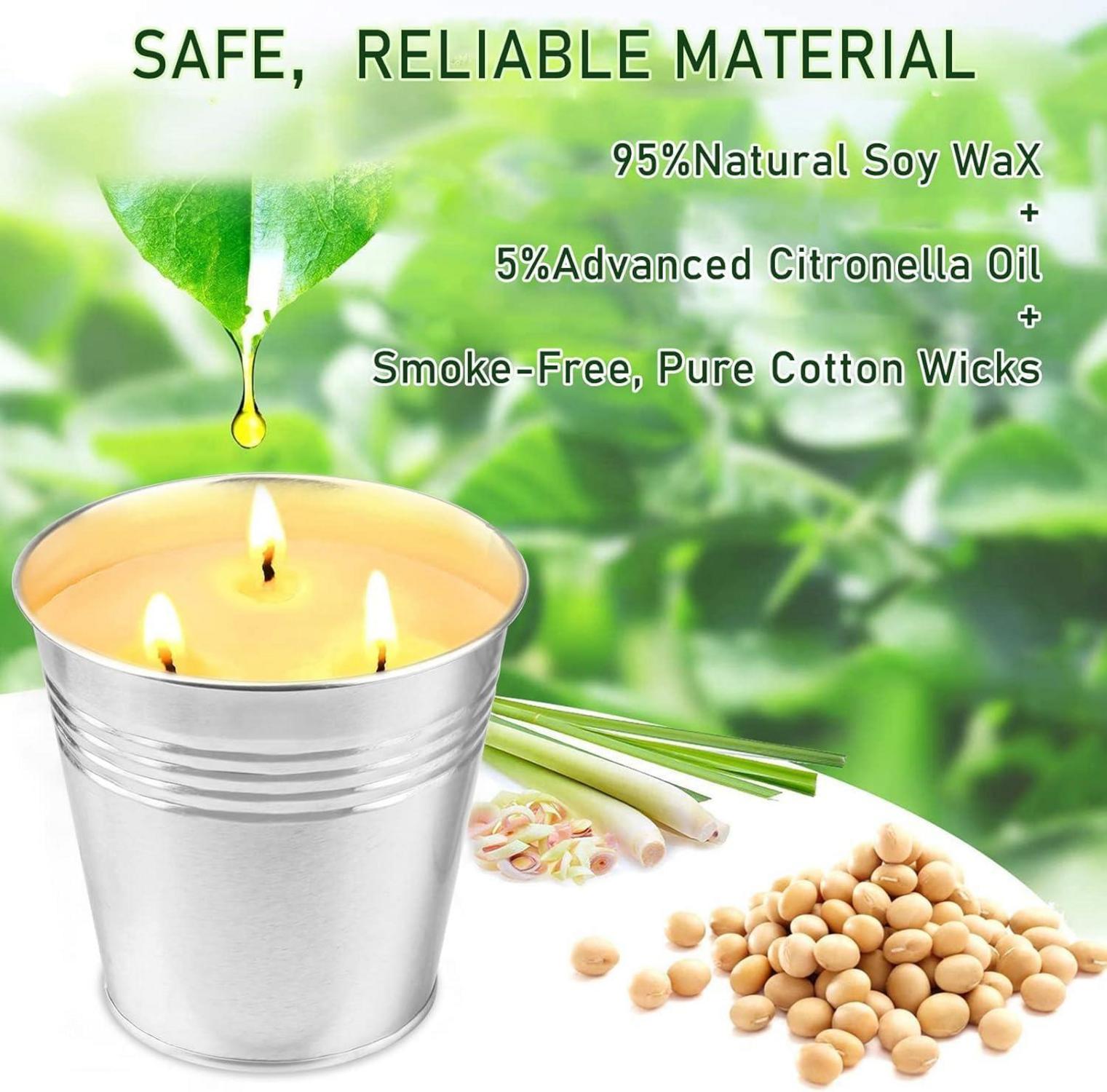 Citronella Kerze Outdoor Groß 2x15oz Sojawachs Zitronella