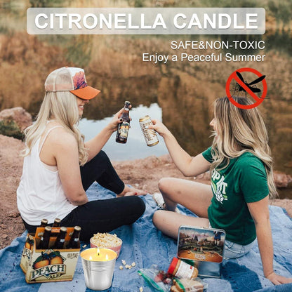 2er Set Große Citronella Kerzen Outdoor 15oz Sojawachs Duftkerzen