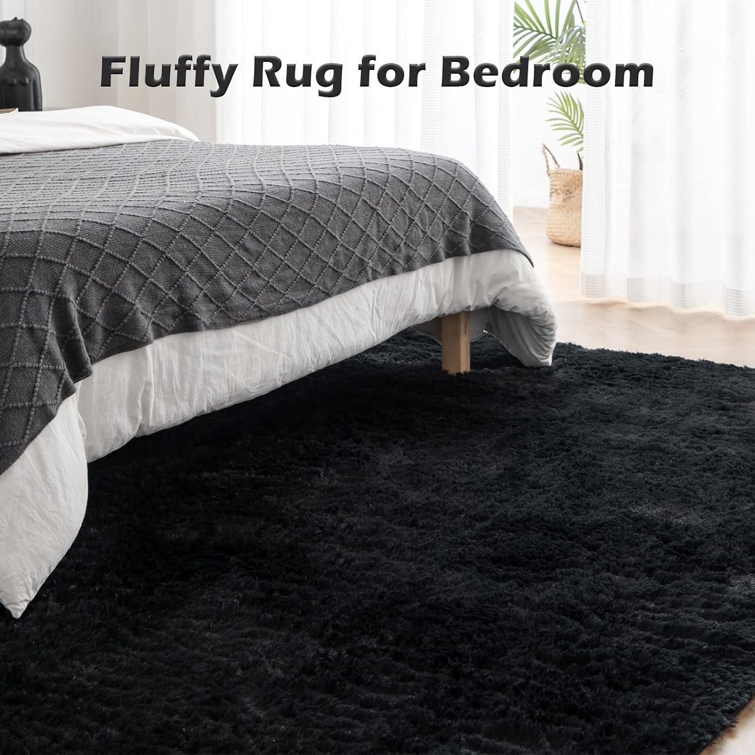 Shaggy Hochflor Teppich Antirutsch Waschbarer Modernes Design