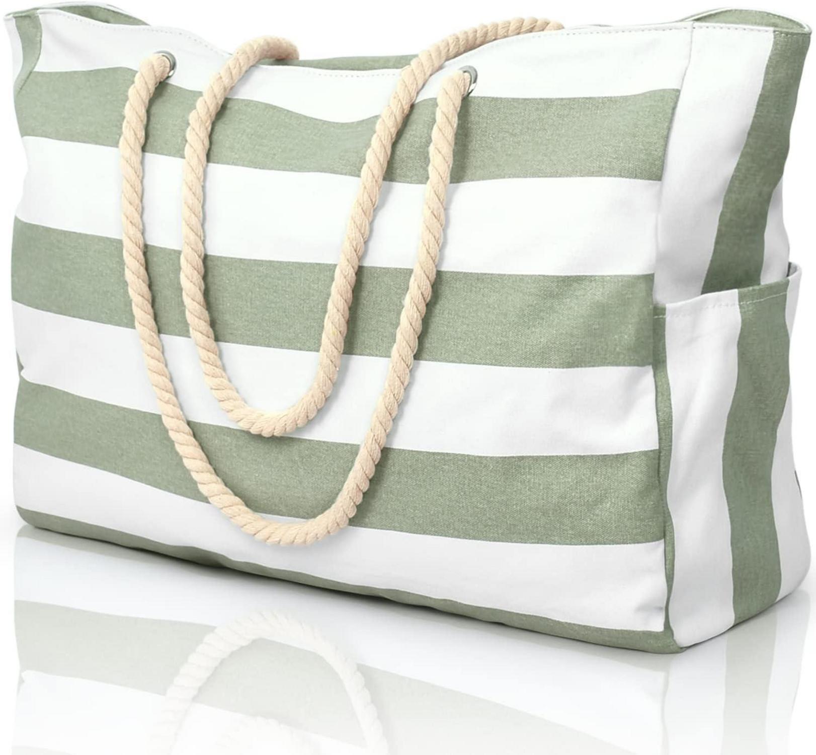 Strandtasche Wasserdicht Groß mit Reißverschluss Schwimmbad Tasche