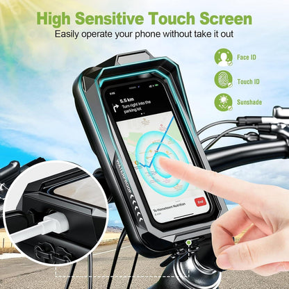 Wasserdichte Motorrad Handyhalterung 360° Drehbar mit Touchscreen