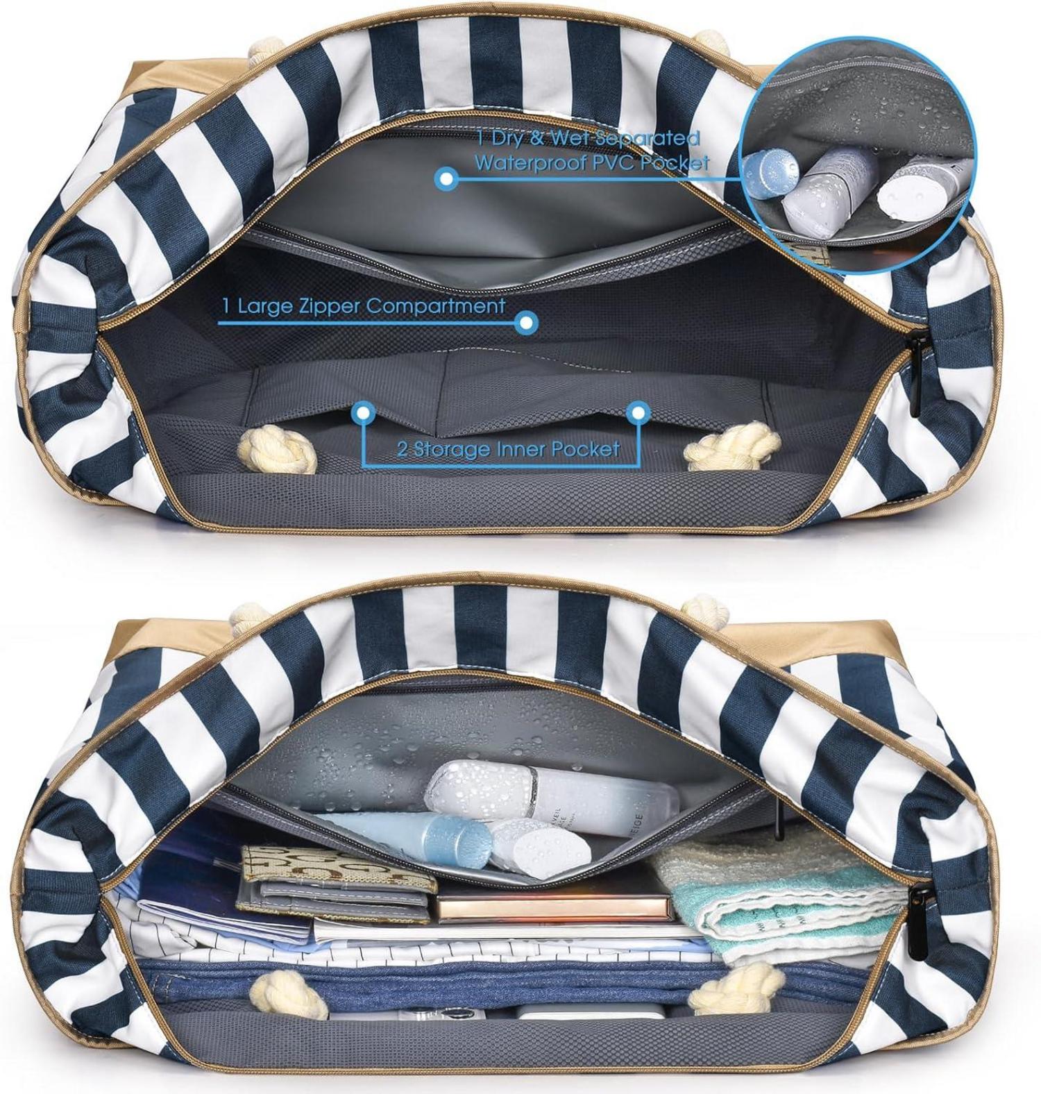 Große Strandtasche Damen Wasserdicht Tote Bag Shopper Umhängetasche