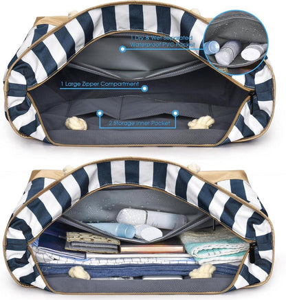 Große Strandtasche Damen Wasserdicht Tote Bag Shopper Umhängetasche