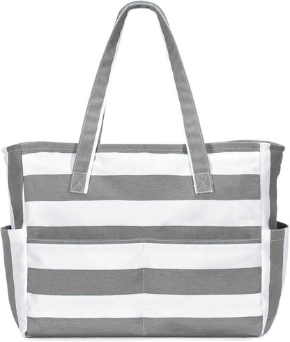 Strandtasche XXL mit 9 Taschen, wasserdicht, Damen Schultertasche