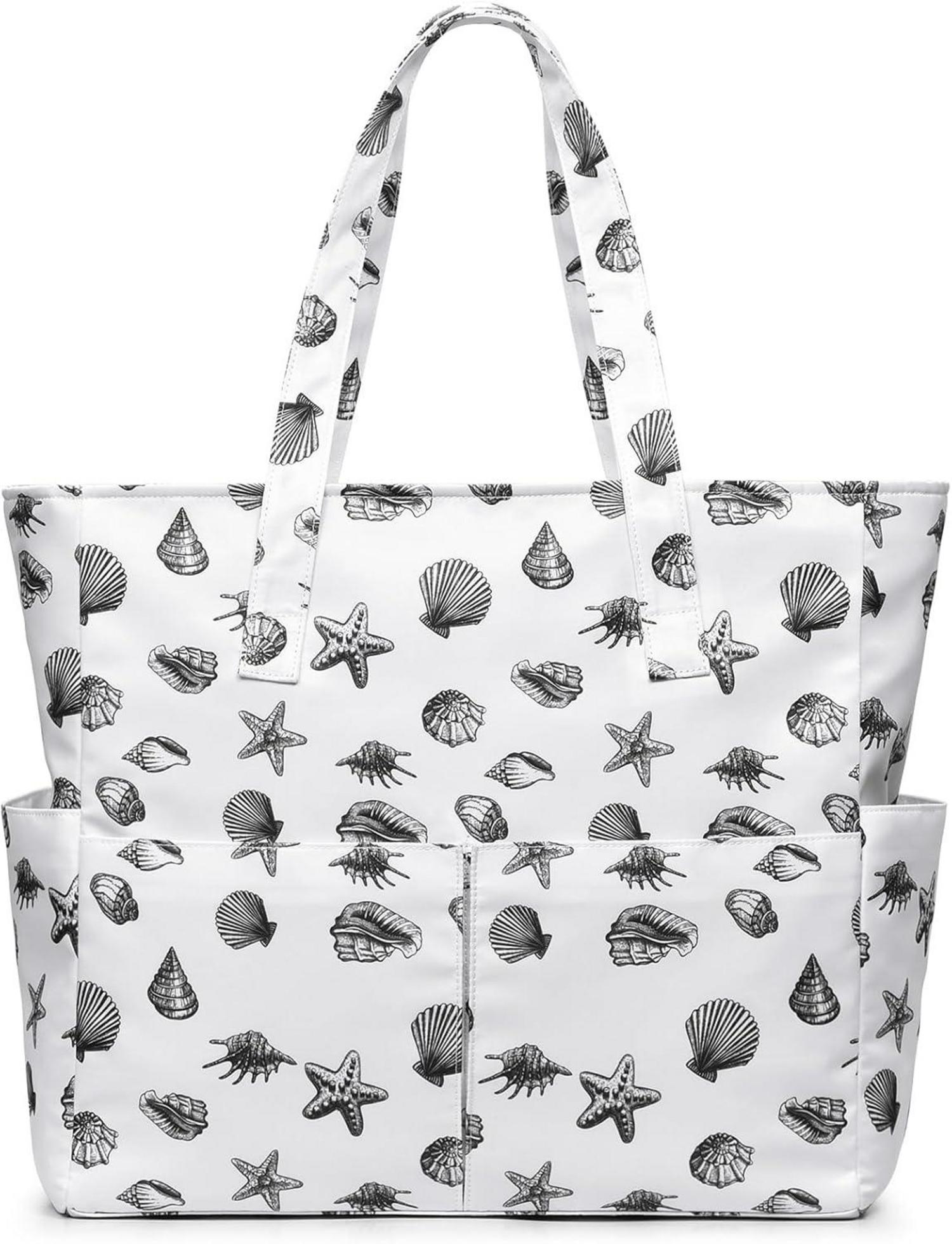 Strandtasche XXL mit Reißverschluss, wasserdicht, Damen, Umhängetasche