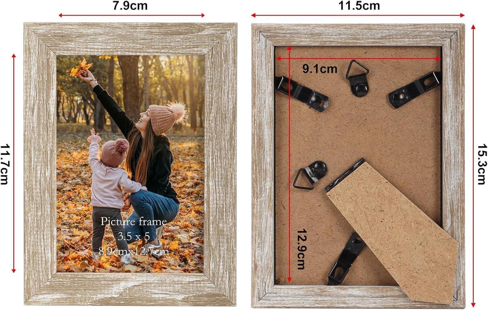 12er Set Bilderrahmen 9x13 cm Natur Holzoptik Plexiglas