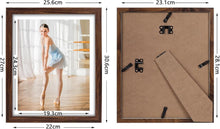 Braune Bilderrahmen 20x25 cm 4er-Set mit Passepartouts