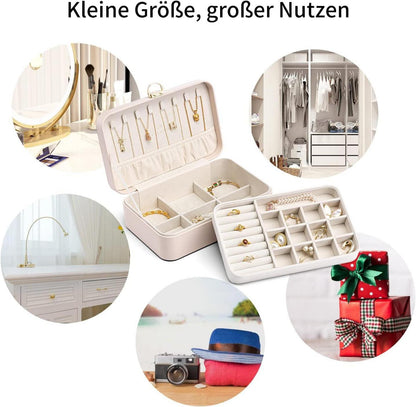 Vlando Schmuckkasten Mädchen Damen Schmuckschatulle Aufbewahrung Box Ringe