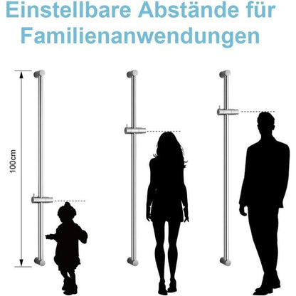 Verstellbare Duschstange 100cm mit Handbrausenhalter