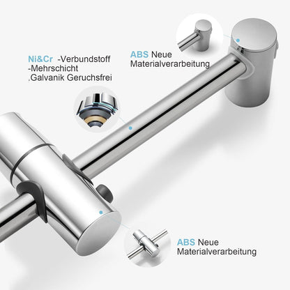 Verstellbare Duschstange 100cm mit Handbrausenhalter