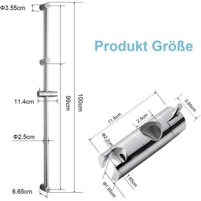 Verstellbare Duschstange 100cm mit Handbrausenhalter