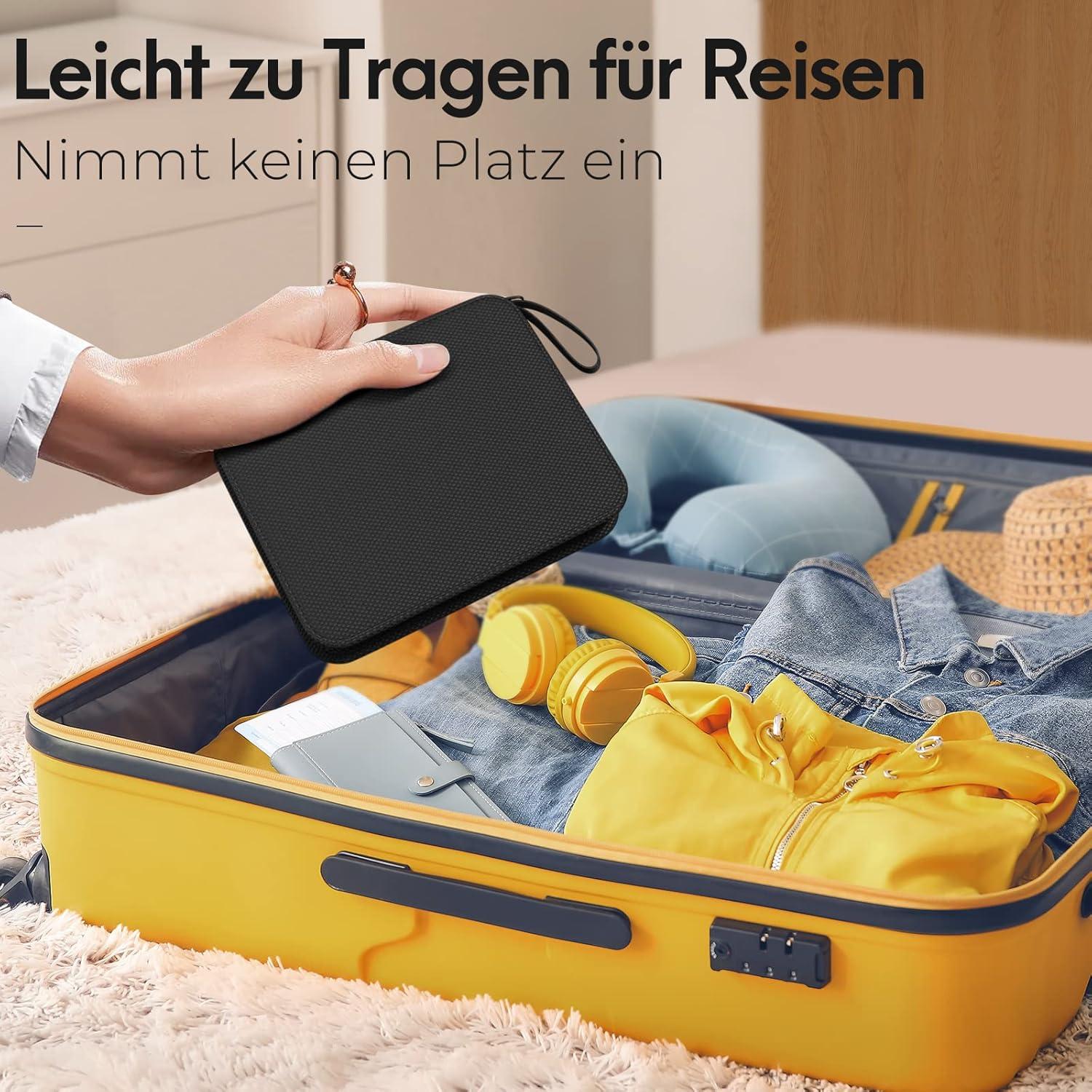 Nähset für Reise Camping mit Nähzubehör und Zubehör in M Schwarz
