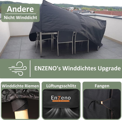 Enzeno Abdeckung Gartenmöbel wasserdicht 242x182cm Winterfest