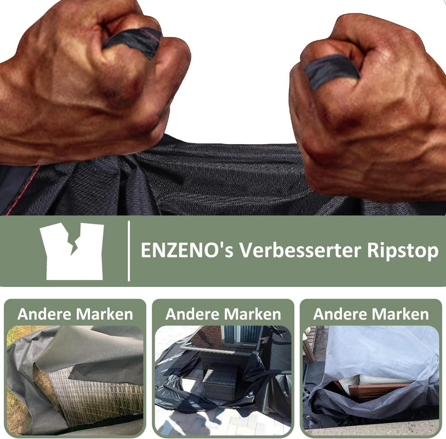 Enzeno Abdeckung Gartenmöbel Wasserdicht 242x182cm Winterfest