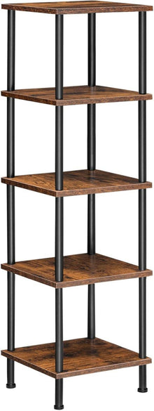Hoobro Regal mit 5 Ebenen schmales Eckregal Industrial Bücherregal
