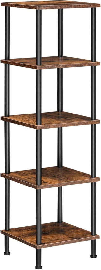 Hoobro Regal mit 5 Ebenen schmales Eckregal Industrial Bücherregal