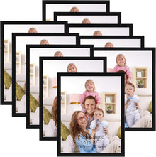 Bilderrahmen Set 10-teilig Schwarz für Fotos 20x25cm & 13x18cm