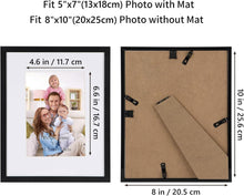 Bilderrahmen Set 20x25 cm für 13x18 Fotos Schwarz, Großer
