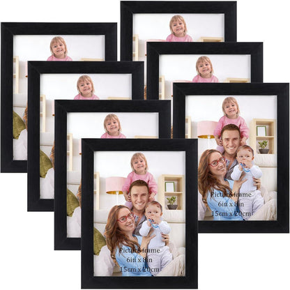 Bilderrahmen Collage Set 7er 15x20 Schwarz Wohnzimmer Büro