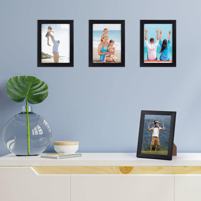 Bilderrahmen Collage Set 7er Schwarz 15x20 Fotorahmen 20x15cm Wand Tisch Galerie