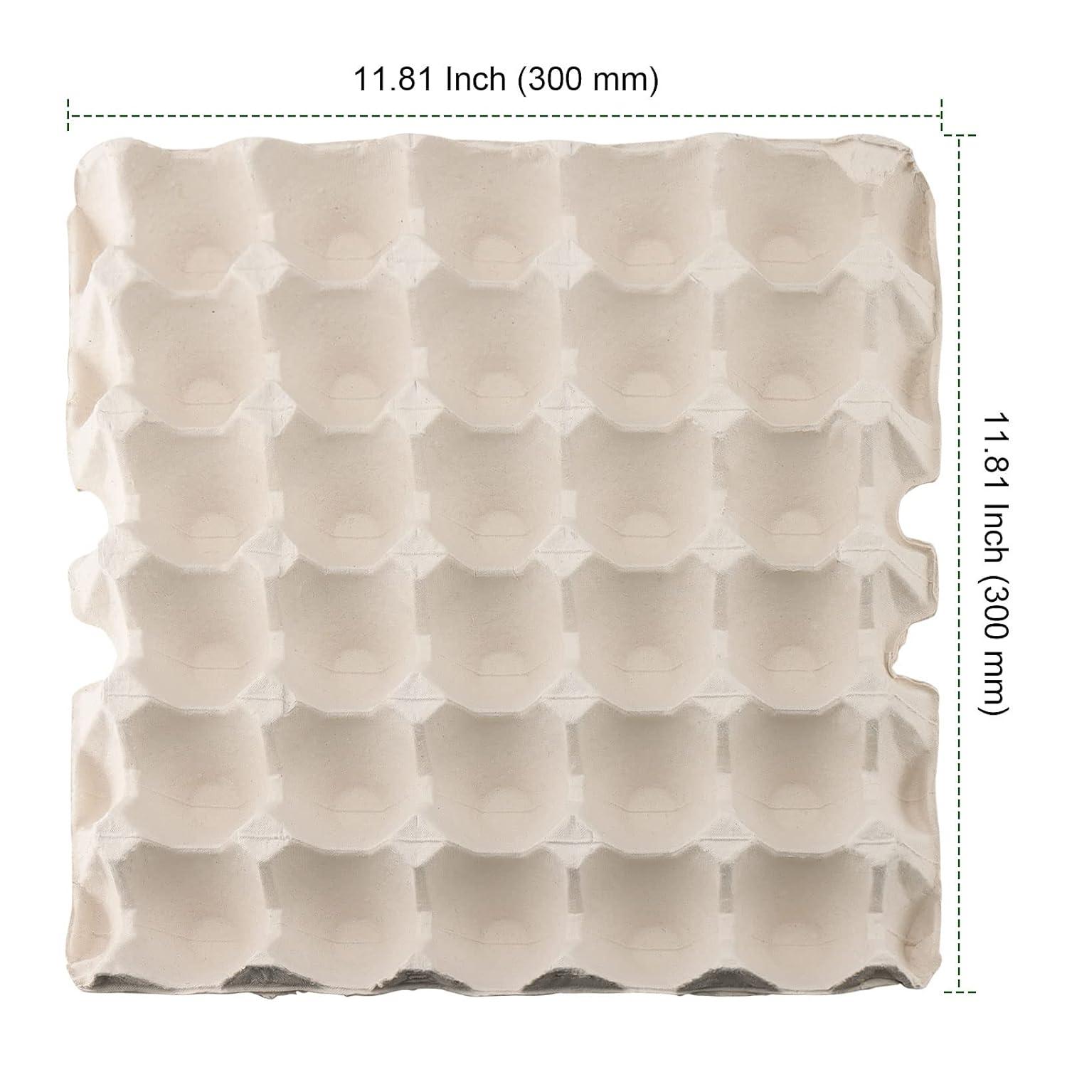 NGOSUET Weiße Eierkartons, Papierzellstoff Eierpappe, 30