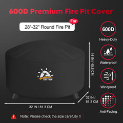 Zettum Schutzhülle Feuerschale 80 cm 600D Oxford Wasserdicht