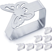 Tischdeckenklammern Edelstahl 8 Stück im Schmetterling Design
