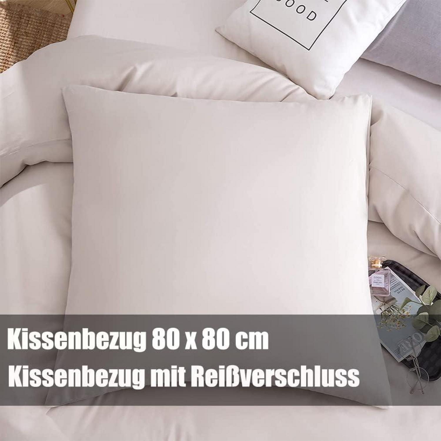 Soifox Bettwäsche 155x220 Beige Mikrofaser bügelfrei
