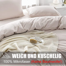 Soifox Bettwäsche 220x240 Beige Mikrofaser Set 2er