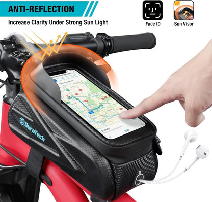 Fahrrad Rahmentasche wasserdicht mit Handyhalterung für Smartphone bis 7,2 Zoll