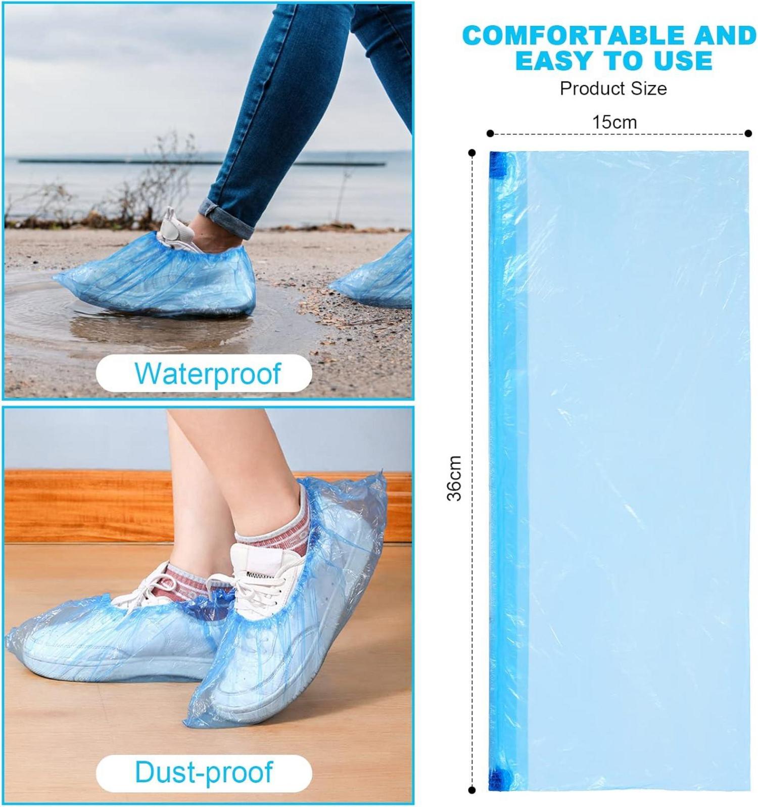 Flintronic Schuhüberzieher Kunststoff Einweg wasserdicht