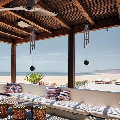 OSTALBKLANG Windspiele Schwarz Metall Draußen Klangspiel